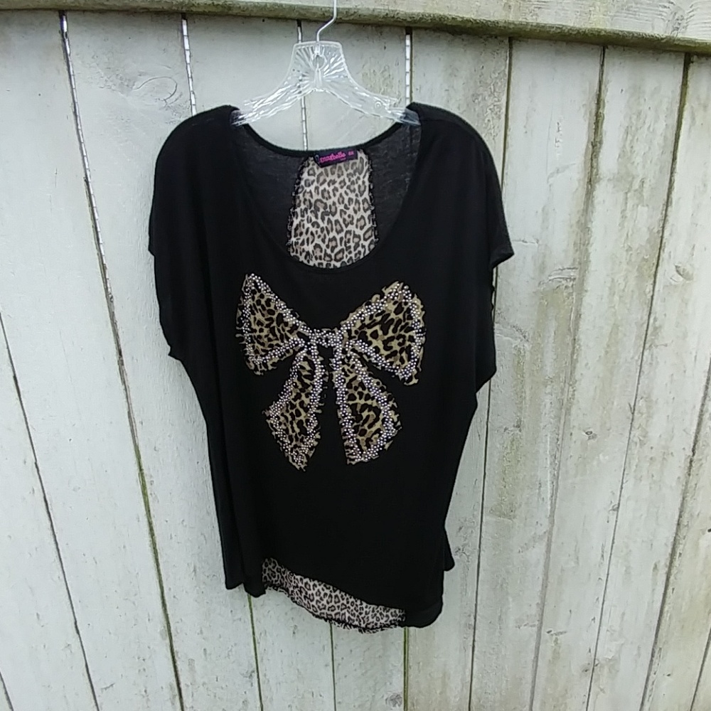 205 Tub - Annabelle U.S.A black and leopard Top 2X - Picture 2 of 8